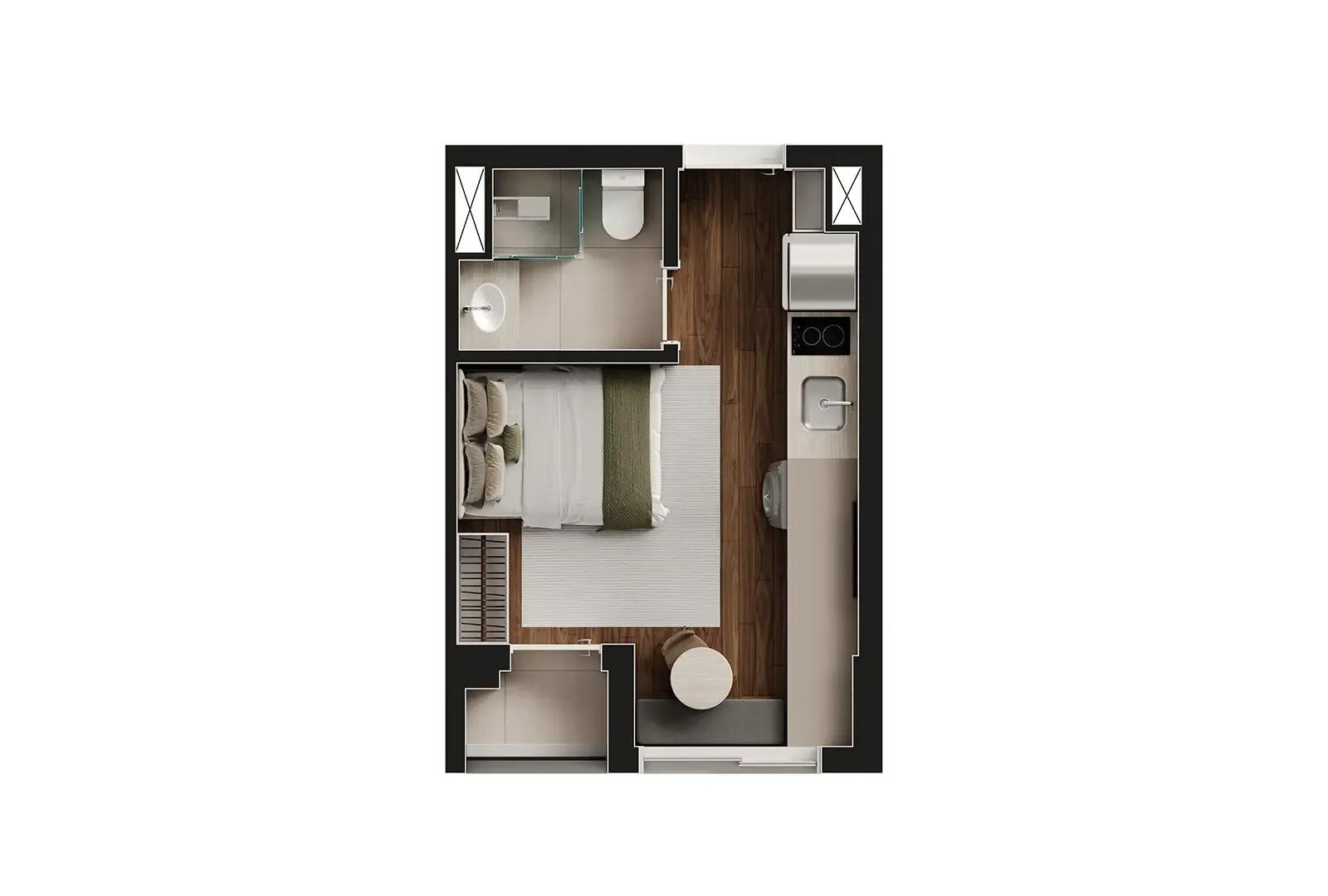 Planta 24 m² Nex One Bela Cintra