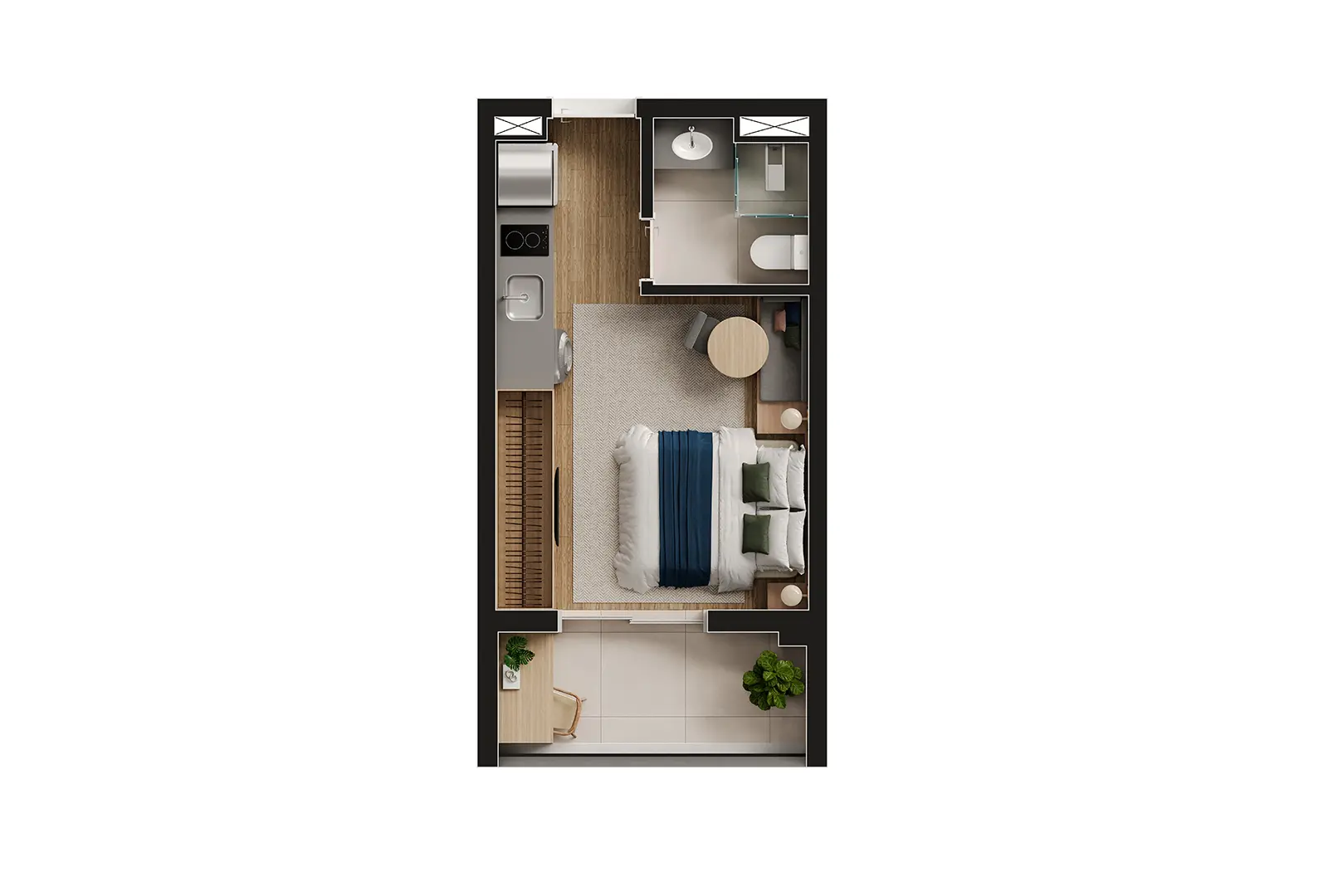 Planta 24 m² Nex One Bela Cintra