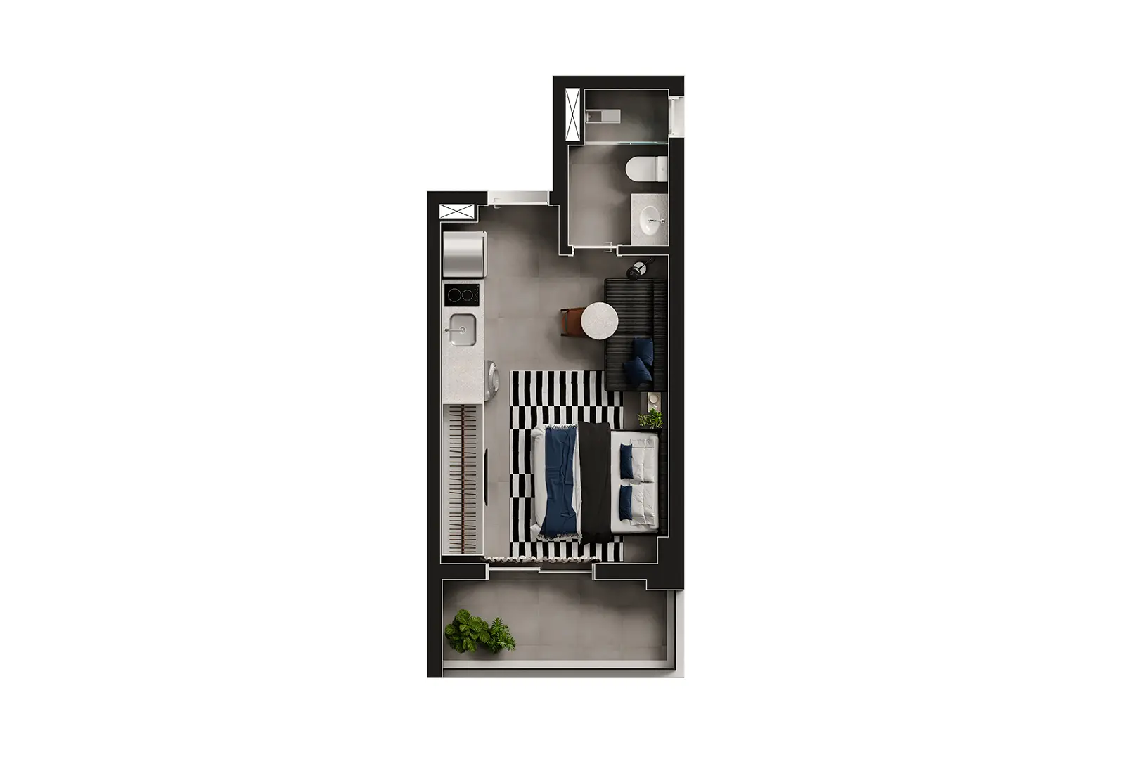 Planta 29 m² Nex One Bela Cintra