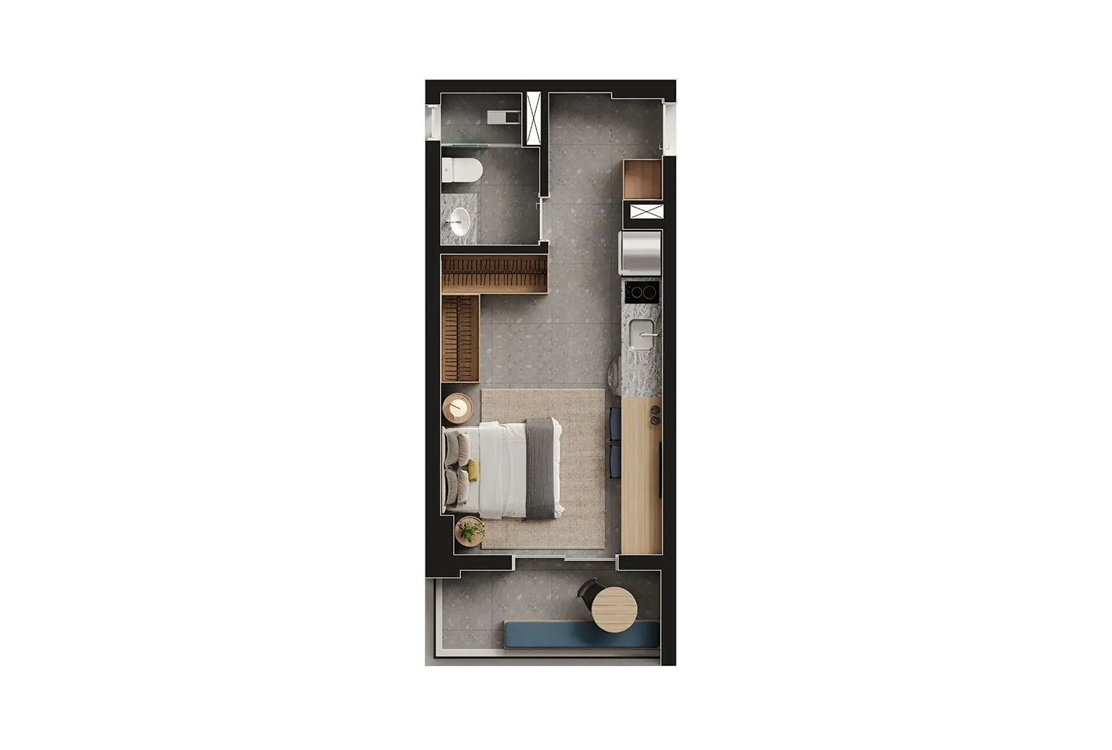 Planta 24 m² Nex One Bela Cintra